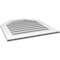 Ekena Millwork Octagonal Top Surface Mount PVC Gable Vent: Functional, w/ 3-1/2"W x 1"P Standard Frame, 28"W x 30"H GVPOT28X3001SF - alternate 5